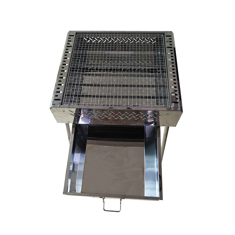 Multifunctional Stainless Steel Outdoor Charcoal Barbecue Grill Portable Dutch Oven Adjustable Height